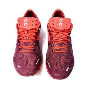 On Running Cloud X 3 Men's Size 8 Red Burgundy Orange Gym Running Athletic Shoes